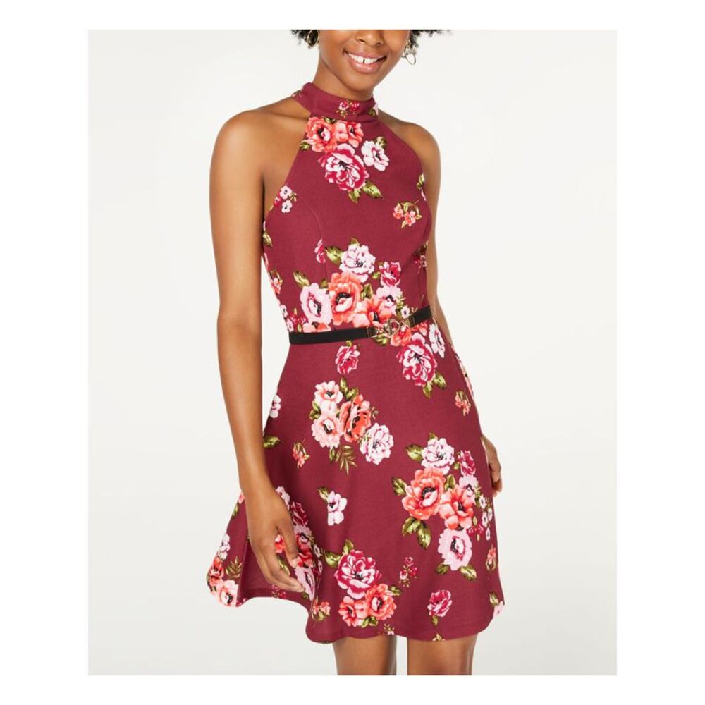 CRAVE FAME Burgundy Mini Dress M